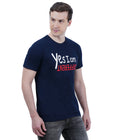 Living Legend Men Navy Slim Fit Round Neck T - Shirt