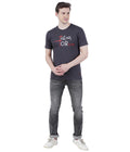 Living Legend Men Dark Grey Slim Fit Round Neck T - Shirt