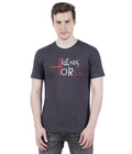 Living Legend Men Dark Grey Slim Fit Round Neck T - Shirt