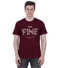 Living Legend Men Maroon Slim Fit Round Neck T - Shirt