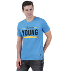 Living Legend Men Light Blue Slim Fit Round Neck T - Shirt