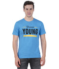 Living Legend Men Light Blue Slim Fit Round Neck T - Shirt
