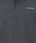 Living Legend Men Dark Grey Slim Fit Polo T - Shirt