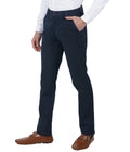 Living Legend Men Sailor Blue Printed Slim fit Low Rise Stretch Casual Trouser