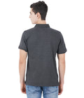 Living Legend Men Dark Grey Slim Fit Polo T - Shirt