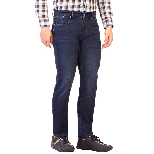 Living Legend Men Dark Blue Tint Slim Fit Low-Rise Stretchable Jeans