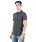 Living Legend Men Dark Grey Slim Fit Polo T - Shirt