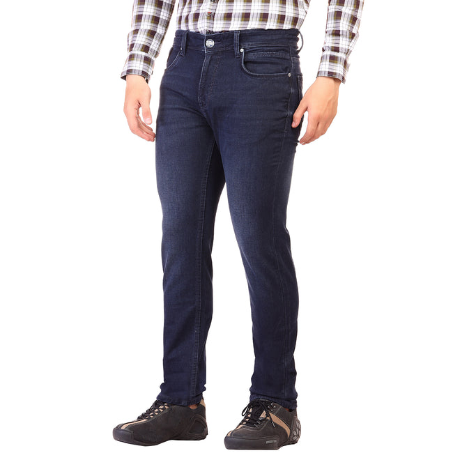 Living Legend Men Dark Blue Tint Slim Fit Low-Rise Stretchable Jeans
