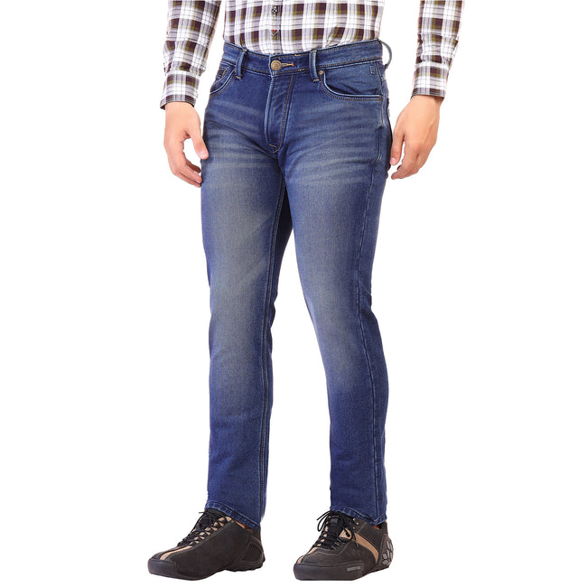 Living Legend Mid Blue Slim Fit Low-Rise  Stretchable  Jeans