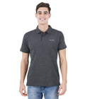 Living Legend Men Dark Grey Slim Fit Polo T - Shirt