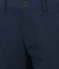 Living Legend Men Sailor Blue Printed Slim fit Low Rise Stretch Casual Trouser