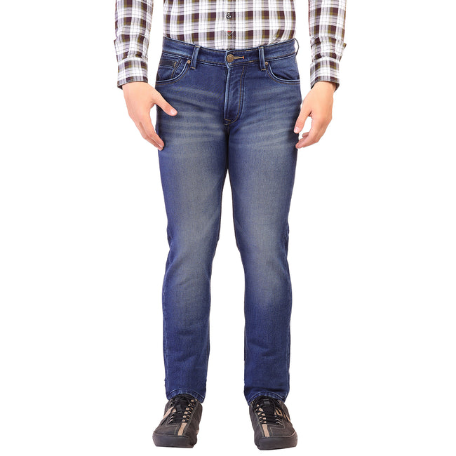 Living Legend Mid Blue Slim Fit Low-Rise  Stretchable  Jeans