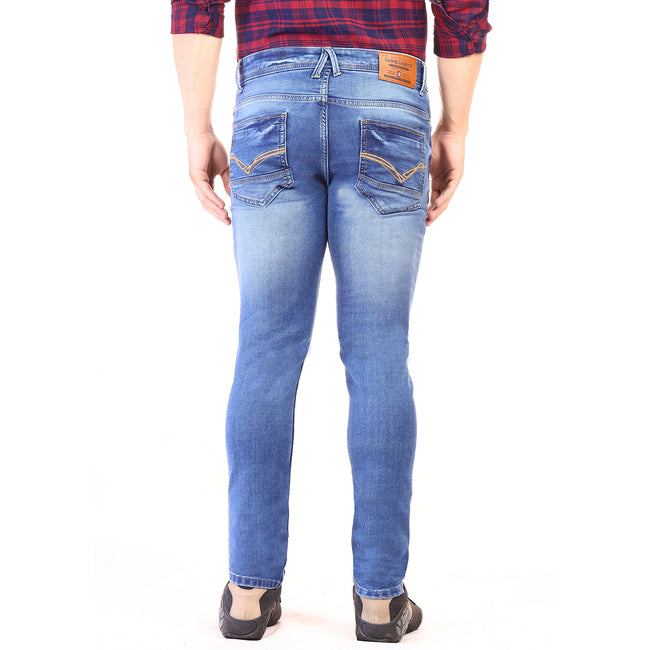 Living Legend Men  Light Ink Blue Slim Fit Low-Rise  Stretchable  Jeans