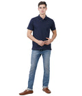 Living Legend  Men Navy Slim Fit Polo T - Shirt