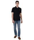 Living Legend Men Black Slim Fit Polo T - Shirt