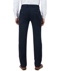 Living Legend Men Zaffre Blue Printed Slim fit Low Rise Stretch Casual Trouser