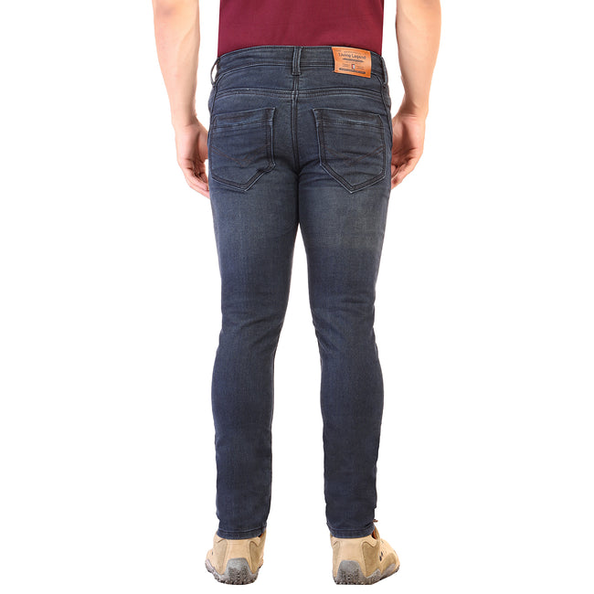 Living Legend Indigo Green Tint Slim Fit Low-Rise  Stretchable  Jeans