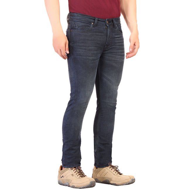 Living Legend Indigo Green Tint Slim Fit Low-Rise  Stretchable  Jeans