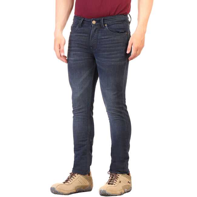 Living Legend Indigo Green Tint Slim Fit Low-Rise  Stretchable  Jeans