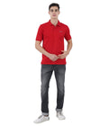 Living Legend Men Red Slim Fit Polo T - Shirt