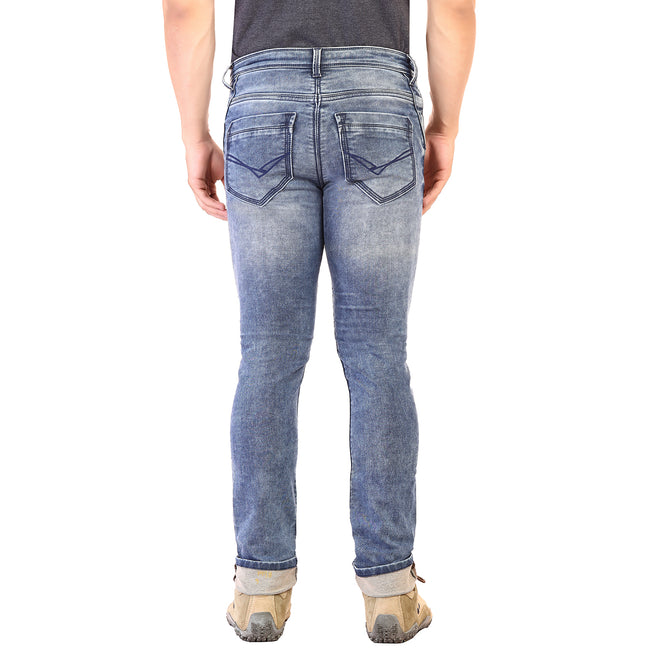 Living Legend Men Indigo Mid Blue Tint Slim Fit Low-Rise  Stretchable  Jeans