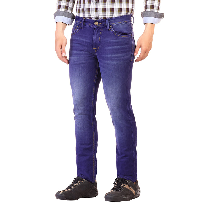 Living Legend Mid Ink Blue  Slim Fit Low-Rise  Stretchable  Jeans