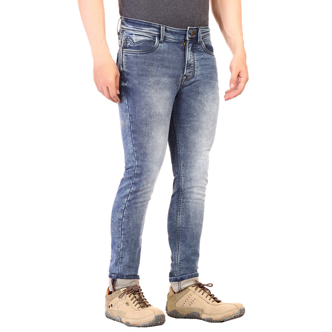 Living Legend Men Indigo Mid Blue Tint Slim Fit Low-Rise  Stretchable  Jeans