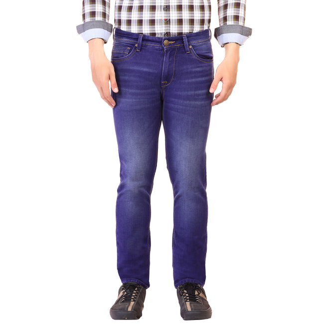 Living Legend Mid Ink Blue  Slim Fit Low-Rise  Stretchable  Jeans