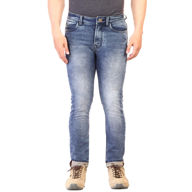 Living Legend Men Indigo Mid Blue Tint Slim Fit Low-Rise  Stretchable  Jeans