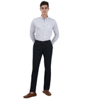 Living Legend Men Bistre Printed Slim fit Low Rise Stretch Casual Trouser