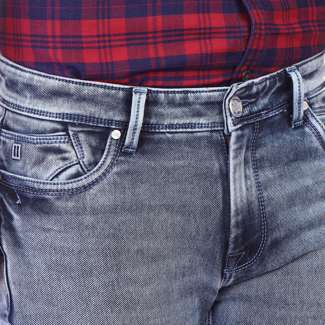 Living Legend Men Blue Grey Slim Fit Low-Rise  Stretchable  Jeans