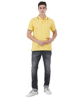 Living Legend Men Yellow Slim Fit Polo T - Shirt
