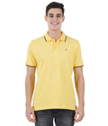 Living Legend Men Yellow Slim Fit Polo T - Shirt