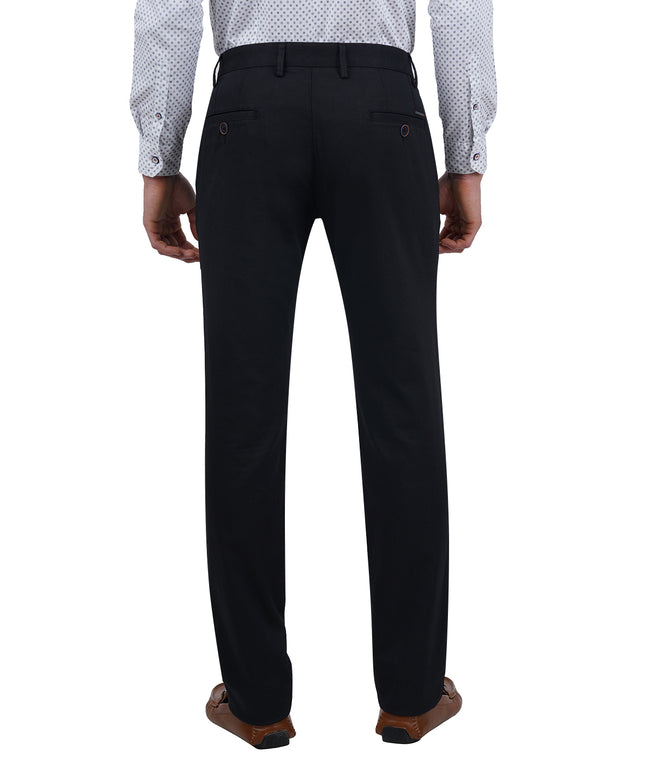 Living Legend Men Bistre Printed Slim fit Low Rise Stretch Casual Trouser