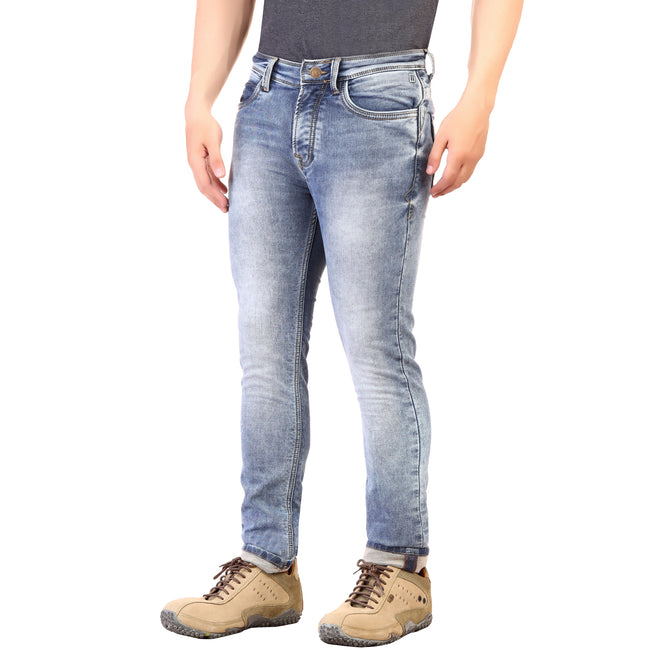 Living Legend Indigo Light Blue Tint Slim Fit Low-Rise  Stretchable  Jeans