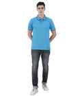 Living Legend Men Light Blue Slim Fit Polo T - Shirt