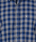 Living Legend Men Olive Navy Checked Cotton Slim Fit Full Sleeve Casual Shirt
