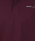 Living Legend Men Maroon Slim Fit Polo T - Shirt