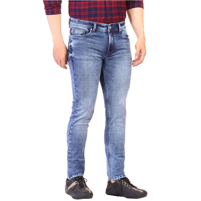 Living Legend Men Mid Blue Slim Fit Low-Rise Stretchable Jeans