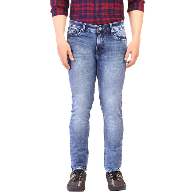 Living Legend Men Mid Blue Slim Fit Low-Rise Stretchable Jeans