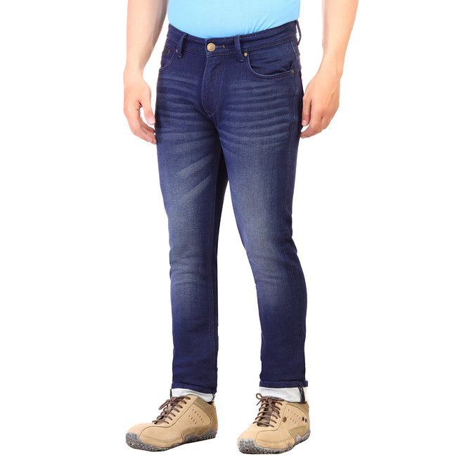 Living Legend Dark Blue Slim Fit Low-Rise  Stretchable  Jeans