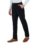 Living Legend Men Raisin Black Twill slim fit Mid Rise Casual Trouser