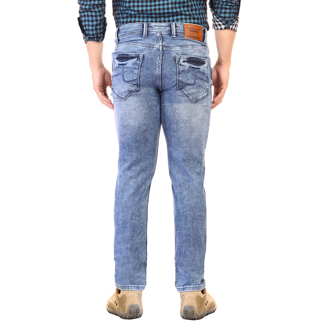 Living Legend Men Light Blue Tint Slim Fit Low-Rise Stretchable Jeans