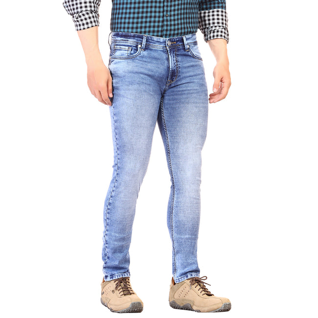 Living Legend Men Light Blue Slim Fit Low-Rise Stretchable Jeans