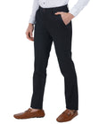 Living Legend Men Black Bean Printed Slim fit Low Rise Stretch Casual Trouser