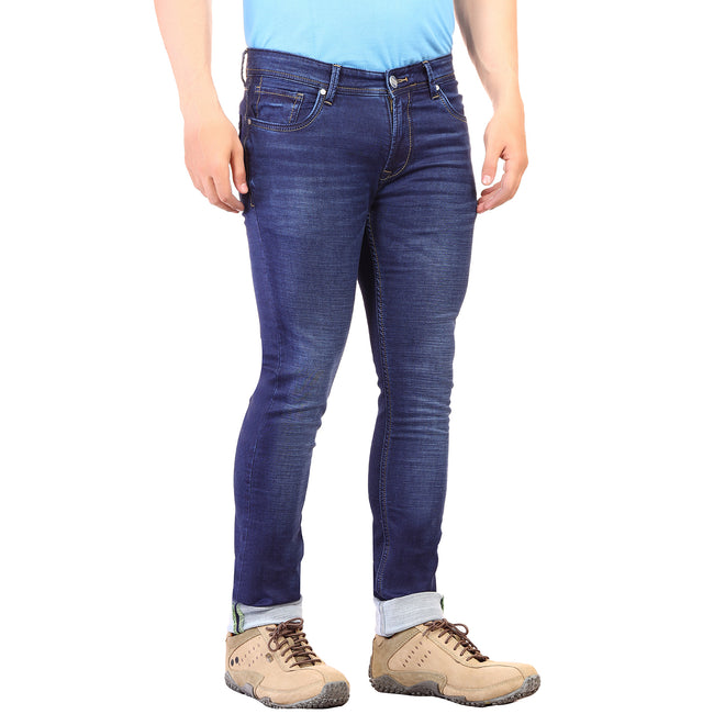Living Legend Men Dark Blue Slim Fit Low-Rise Stretchable Jeans