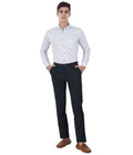 Living Legend Men Black Bean Printed Slim fit Low Rise Stretch Casual Trouser