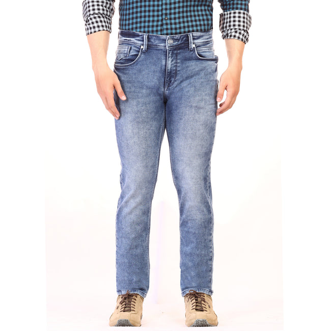 Living Legend Men Light Blue Tint Slim Fit Low-Rise Stretchable Jeans