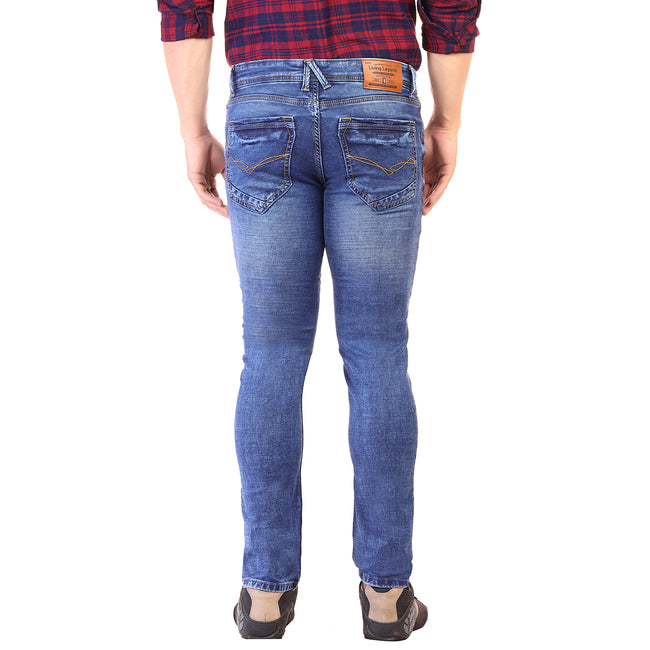 Living Legend Men Ice Blue Slim Fit Low-Rise Stretchable Jeans