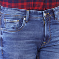 Living Legend Men Ice Blue Slim Fit Low-Rise Stretchable Jeans